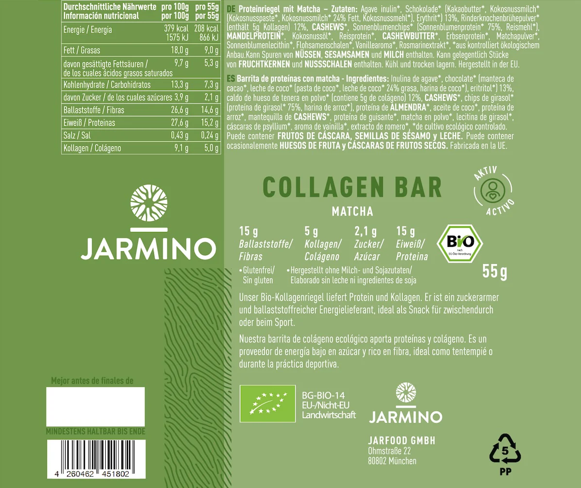 Barre de collagène saveur matcha - Image 10