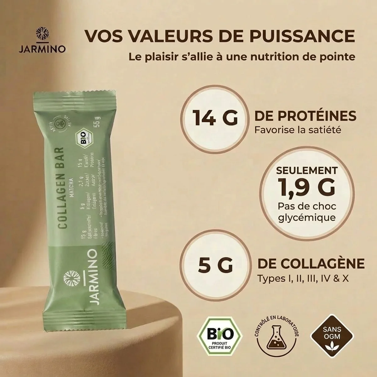 Barre de collagène saveur matcha - Image 7