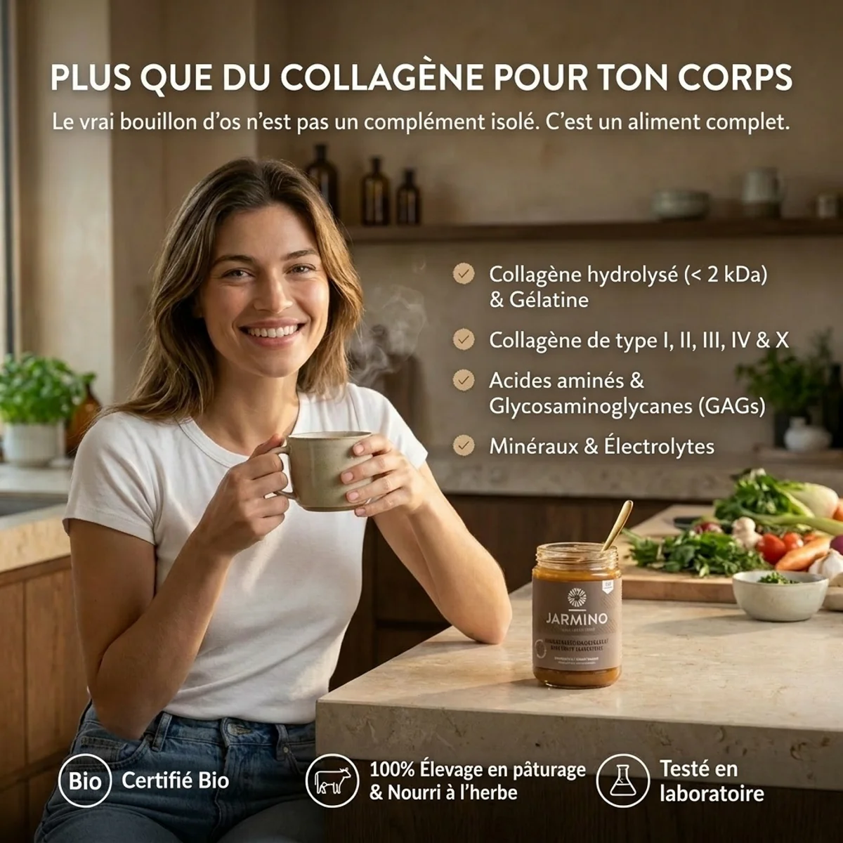 Concentré de bouillon d'os de bœuf (220g) - Image 2