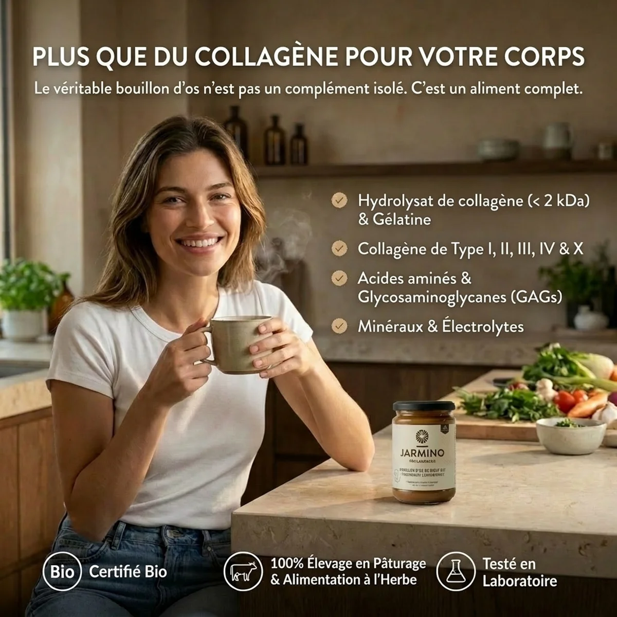 Concentré de bouillon d'os de poulet (410g) - Image 2