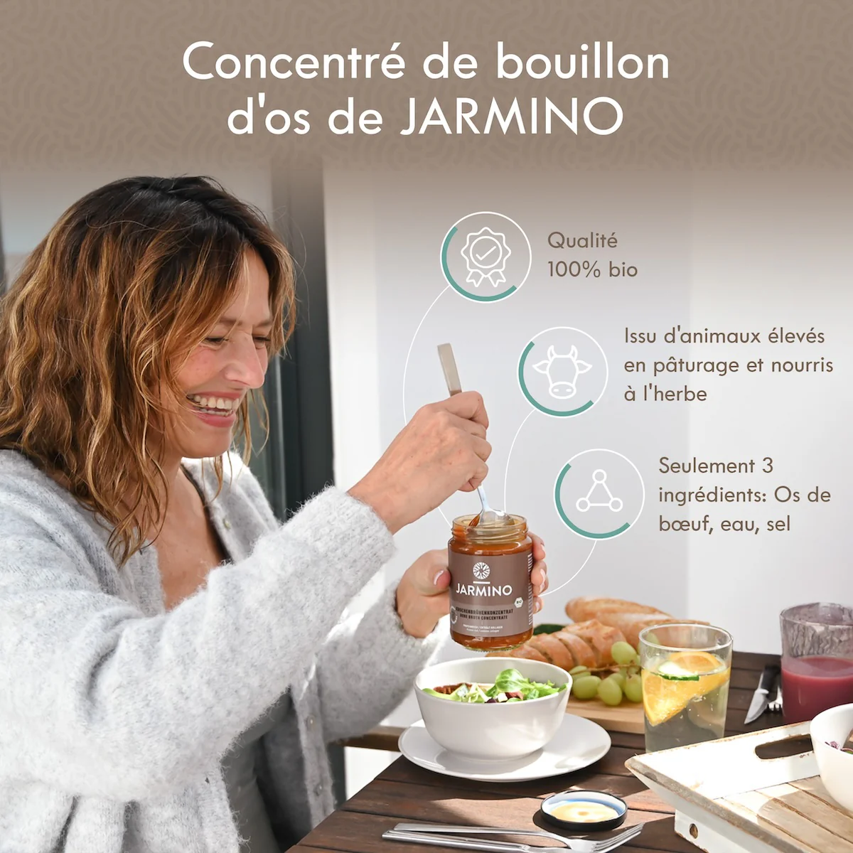 Concentré de bouillon d'os de bœuf (3x 440g) - Image 2